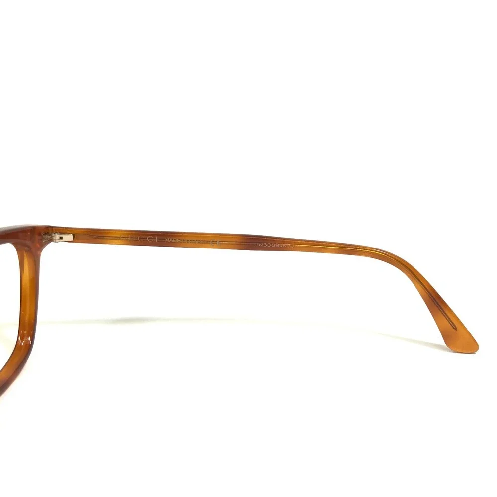 Gucci Eyeglasses Frames GG0042OA 005 Brown Tortoise Square Full Rim 55-13-145